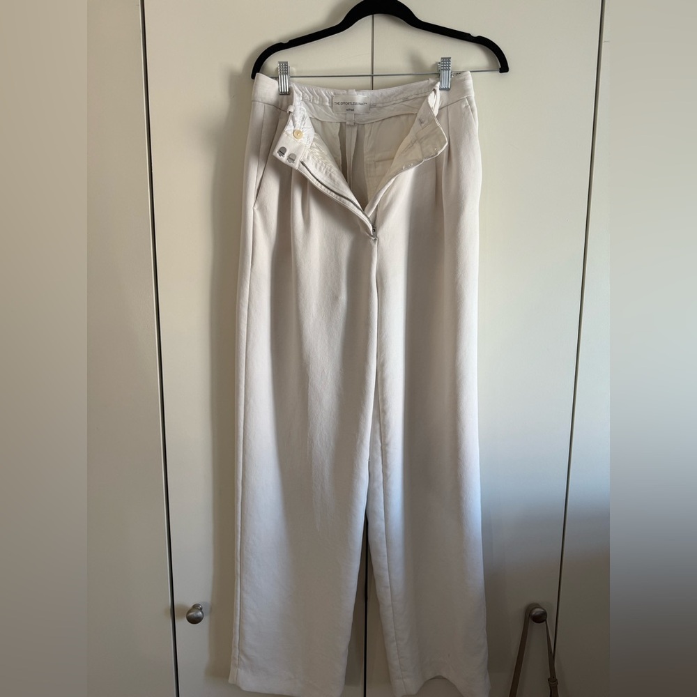 Aritzia / Wilfred Effortless Pant - Ivory Size 8 - Picture 2 of 6